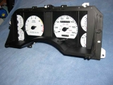 1990-1993 Ford Mustang 200 kmh METRIC White Face Gauges